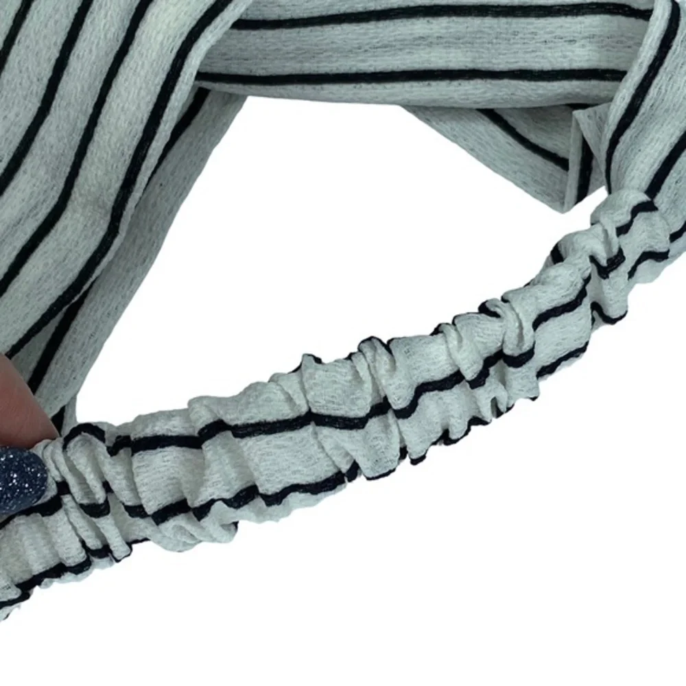 Cross‎ Knot Georgette Fabric Headband Elastic Hair Accessory Striped Print Boho